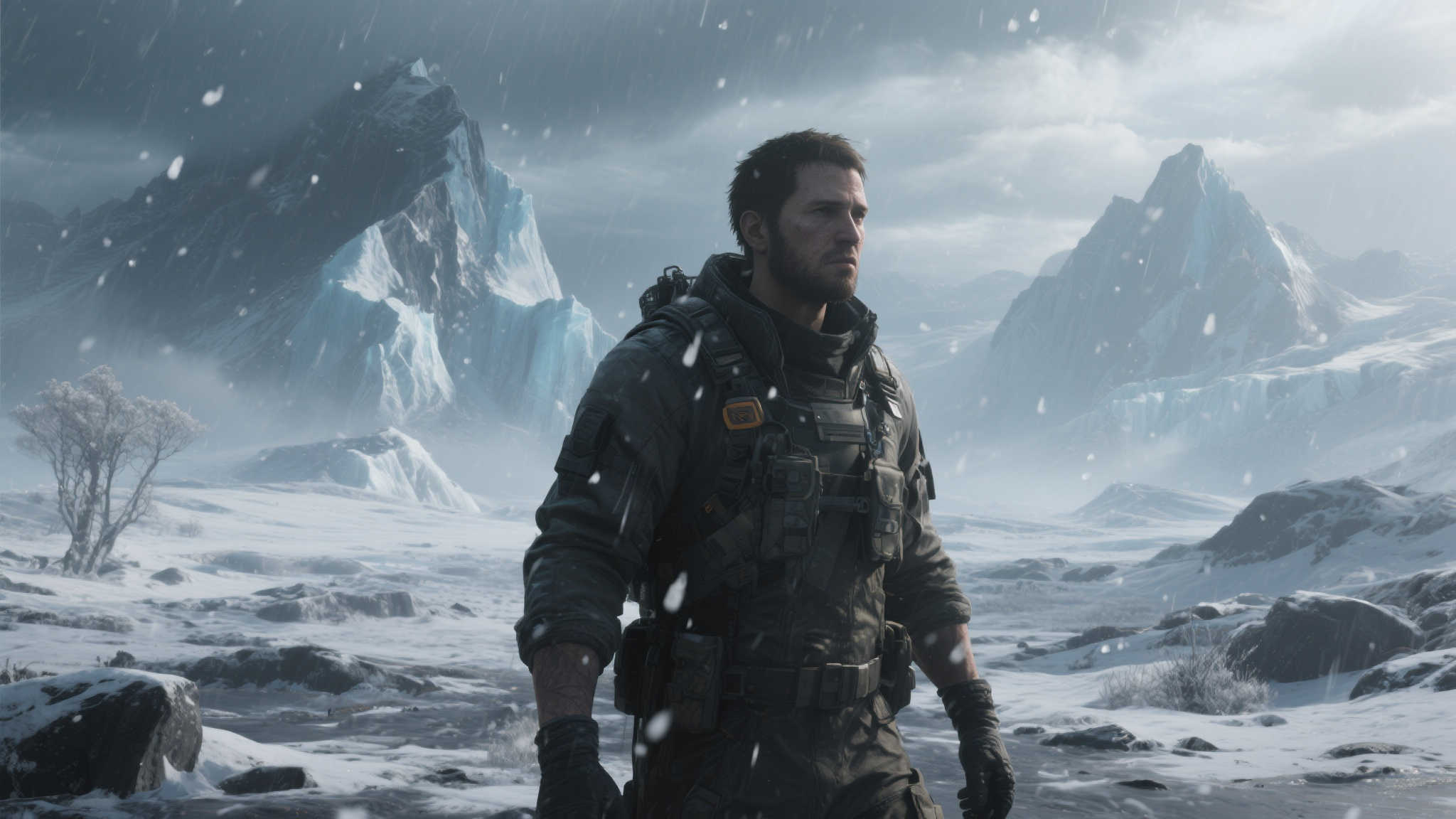 《死亡搁浅2》画面艺术鉴赏：山姆携手小宝宝，共展温馨默契